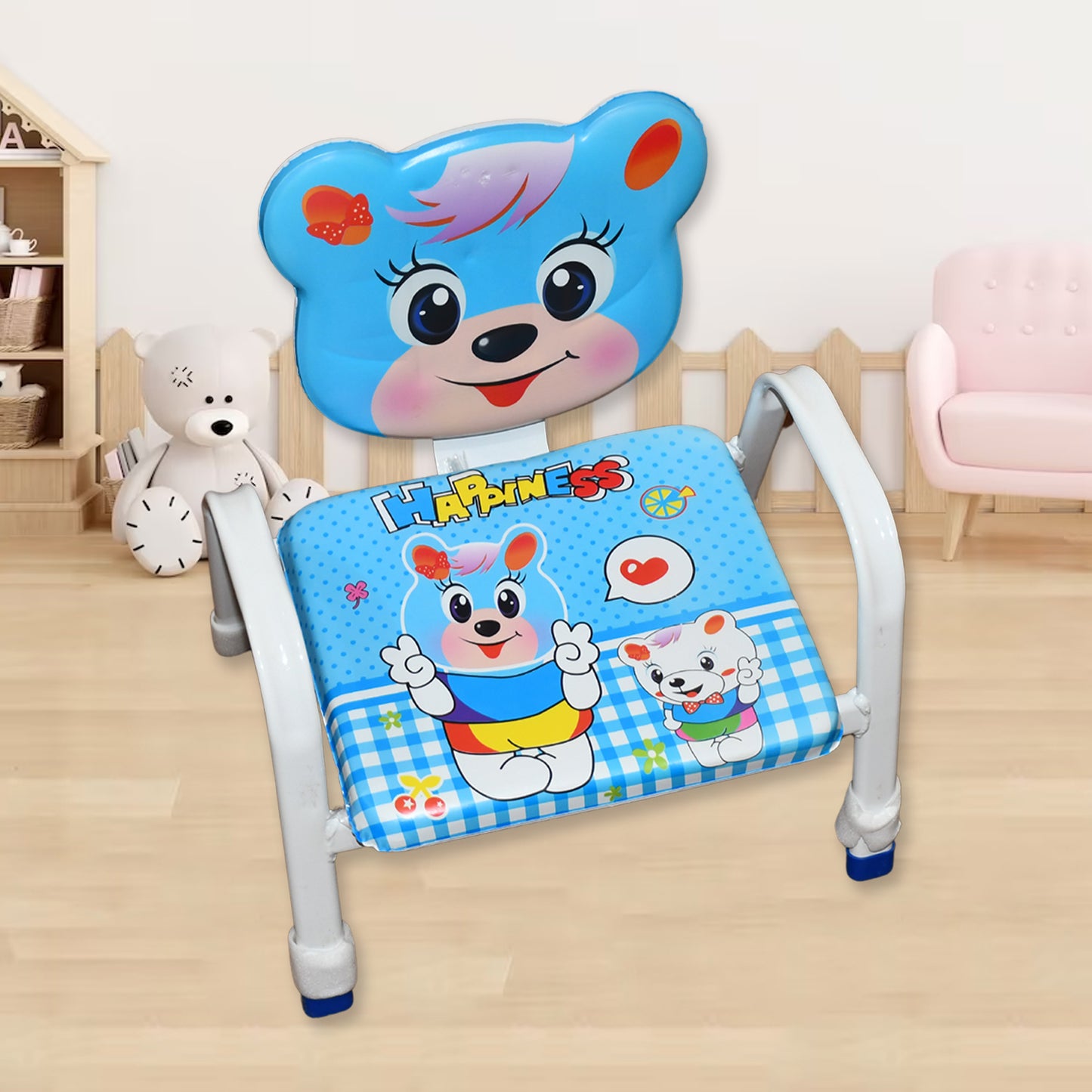 Cartoon Baby Chair Strong Steel Cushion  Comfortable Baby Chair High Quality Chair (1 Pc)