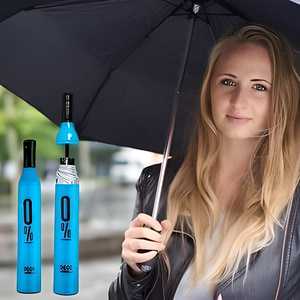 Folding Umbrella with Bottle Cover(Assorted Color) - Bara Zum