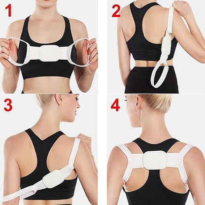 Shoulder & Back Straightener Elastic Spine Support Posture Corrector Belt - Bara Zum