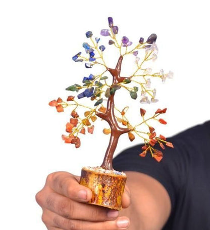 7 Chakra Natural Gemstone Crystal Tree - Bara Zum