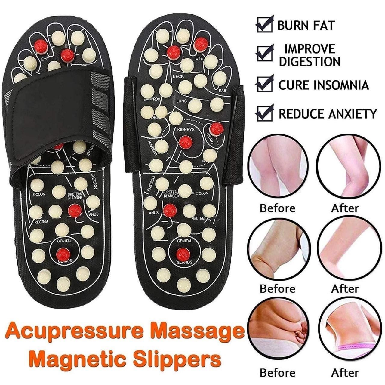 Acupressure and Magnetic Therapy Paduka Slippers for Full Body Blood Circulation For Men and Women - Bara Zum