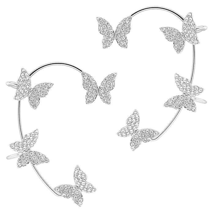 Stylish Butterfly Ear Crawler Cuff Earrings For Women And Girls - Bara Zum