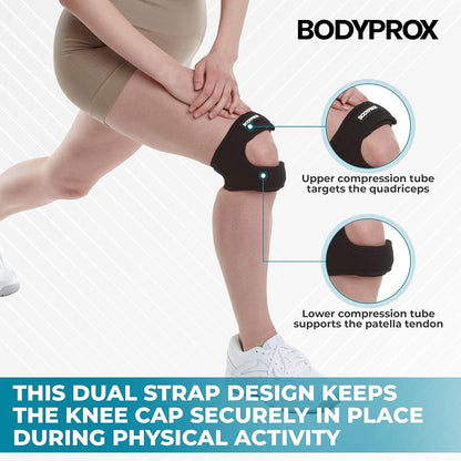 Knee Pain Relief Adjustable Neoprene Knee Strap (Pack of 2) - Bara Zum