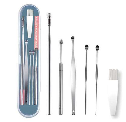 6 Pieces Ear Wax Removal Smooth Stainless Steel Kit - Bara Zum