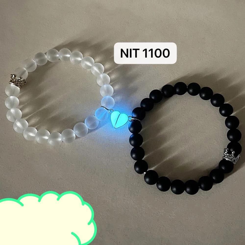 2pcs glow in the dark lover bracelets with a pair of beleket bff bracelets - Bara Zum