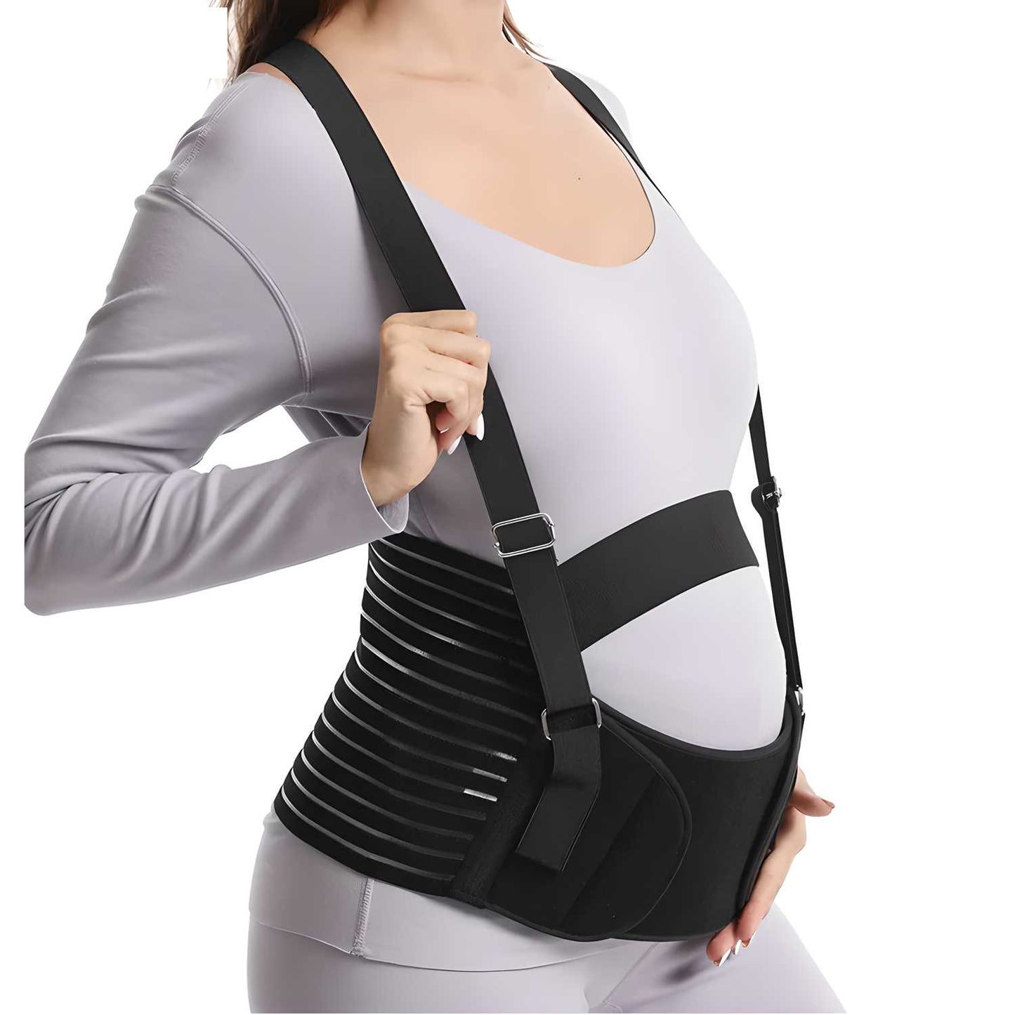 Maternity support belt pregnancy Belly Support Band with Detachable Shoulder Straps - Bara Zum