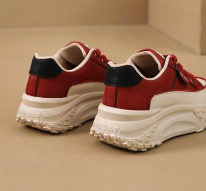 Women's Casual Sneaker Shoes Red - Bara Zum