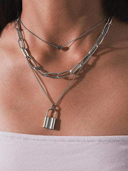 Silver Plated Stylish Necklace - Bara Zum