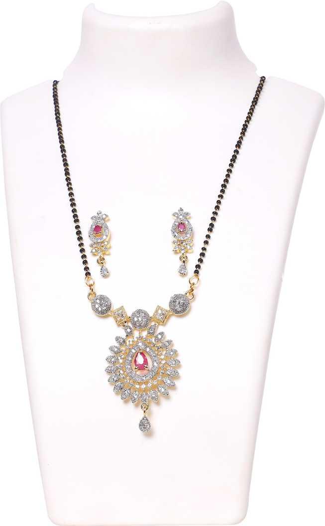 New Alloy American Diamond Mangalsutra - Bara Zum