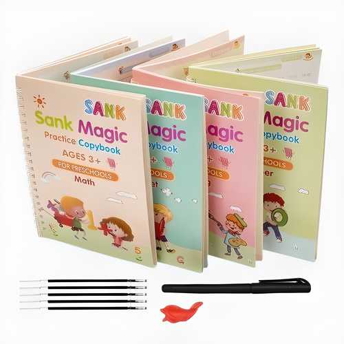 Sank Magic Practice Copybook (4 BOOKS,1 PEN,1 GRIP,10 REFILL) - Bara Zum