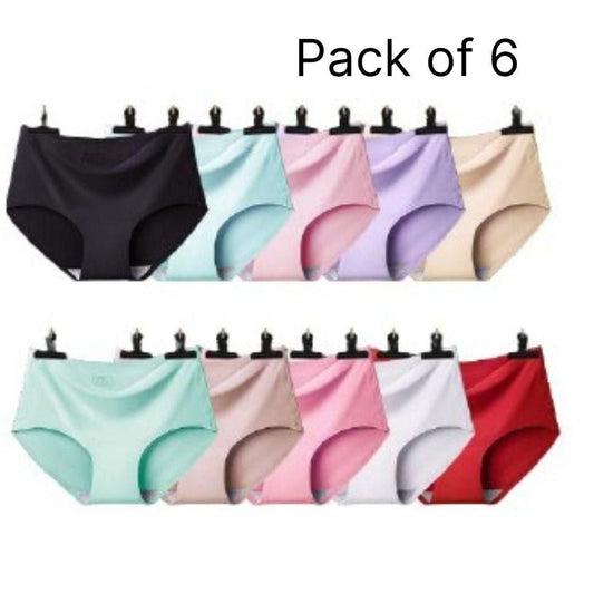 Women's Seamless Underwear for Women (Multicolor) (Pack of 6) - Bara Zum