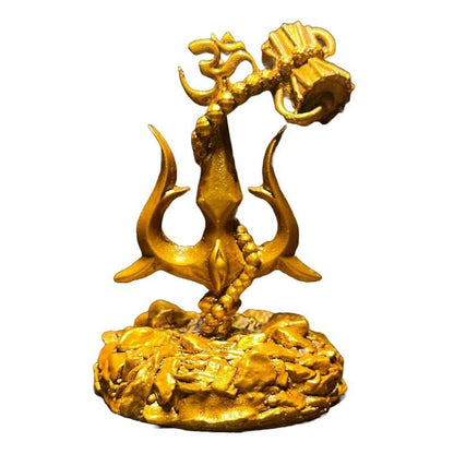 Trishul with Damru Standing Decorative Showpiece - Bara Zum