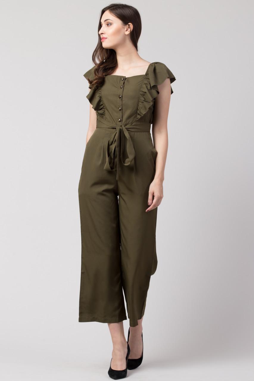 Verve Studio Polyester Solid Jumpsuit - Bara Zum