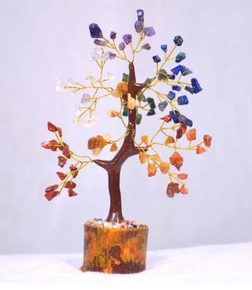 7 Chakra Natural Gemstone Crystal Tree - Bara Zum