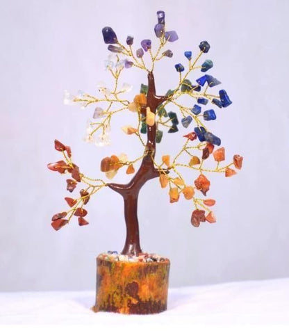 7 Chakra Natural Gemstone Crystal Tree - Bara Zum