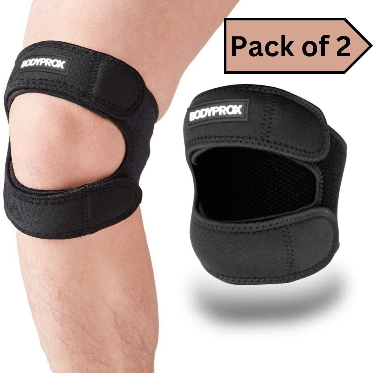 Knee Pain Relief Adjustable Neoprene Knee Strap (Pack of 2) - Bara Zum