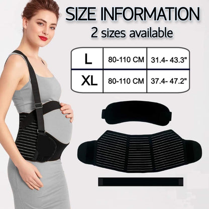 Maternity support belt pregnancy Belly Support Band with Detachable Shoulder Straps - Bara Zum