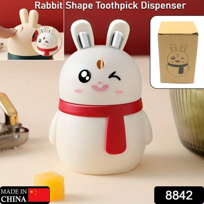 8842 Rabbit Shape Toothpick Dispenser Pressing Small Size Accessory Durable Red  Home  Garden  Kitchen Dining  Bar  Kitchen Storage  Organization  Racks  Holders Dining Room Table Decoration (1 Pc )