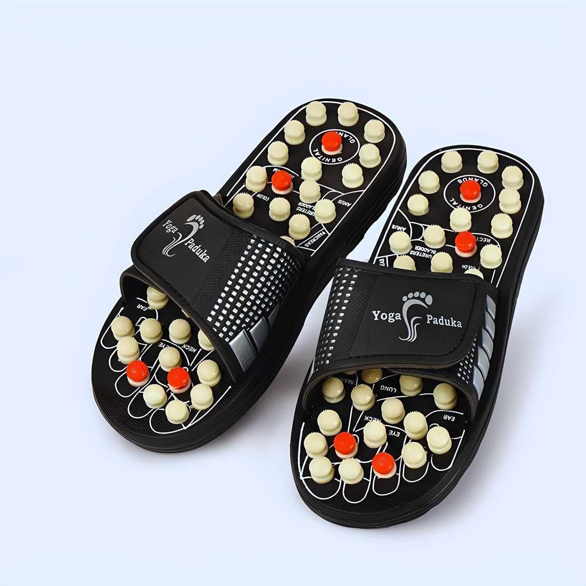 Acupressure and Magnetic Therapy Paduka Slippers for Full Body Blood Circulation For Men and Women - Bara Zum