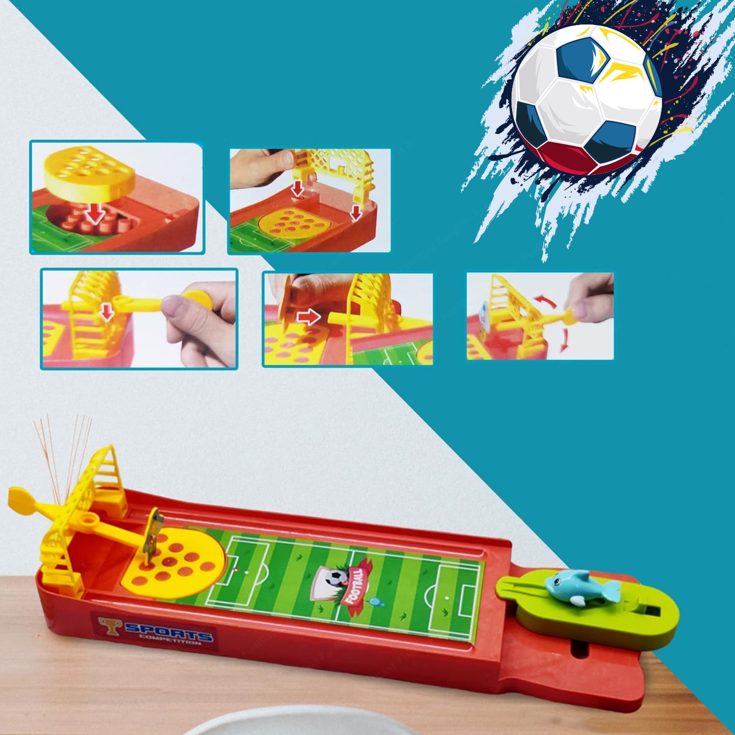 17863 Mini Table Top Finger Football Game For Kids-desktop Game For Kids  Adults Fun Indoor Finger Bowling Game For Boys  Girls Family Board Game