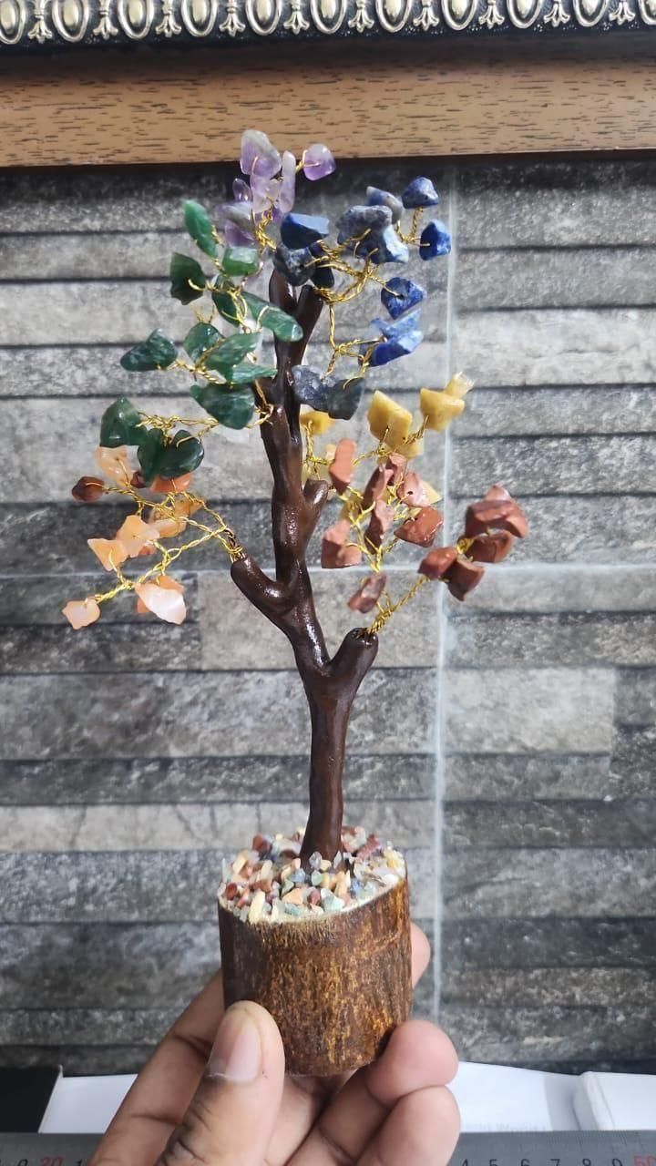 7 Chakra Natural Gemstone Crystal Tree - Bara Zum