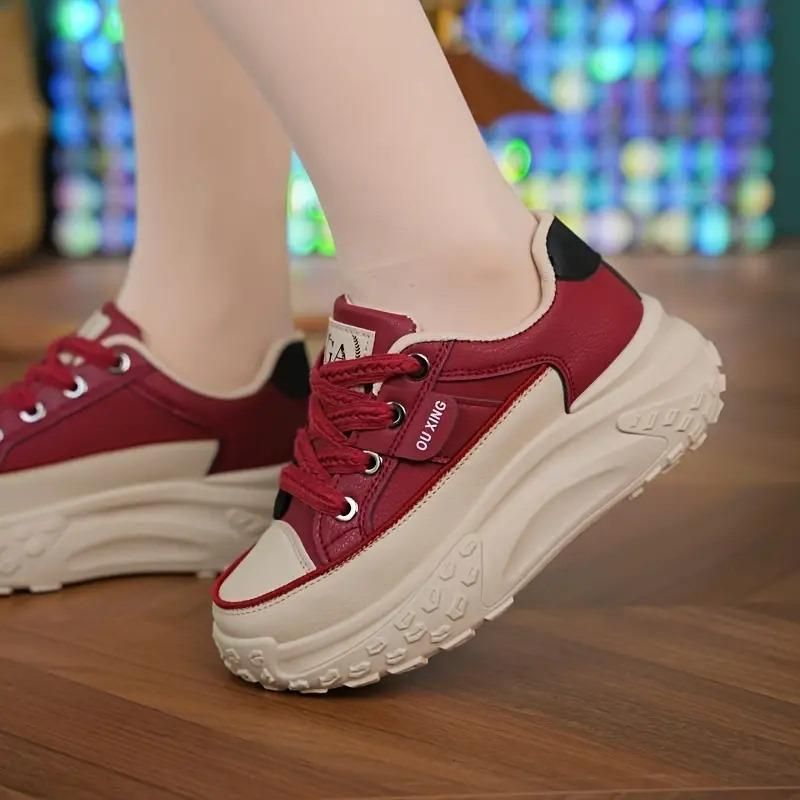 Women's Casual Sneaker Shoes Red - Bara Zum