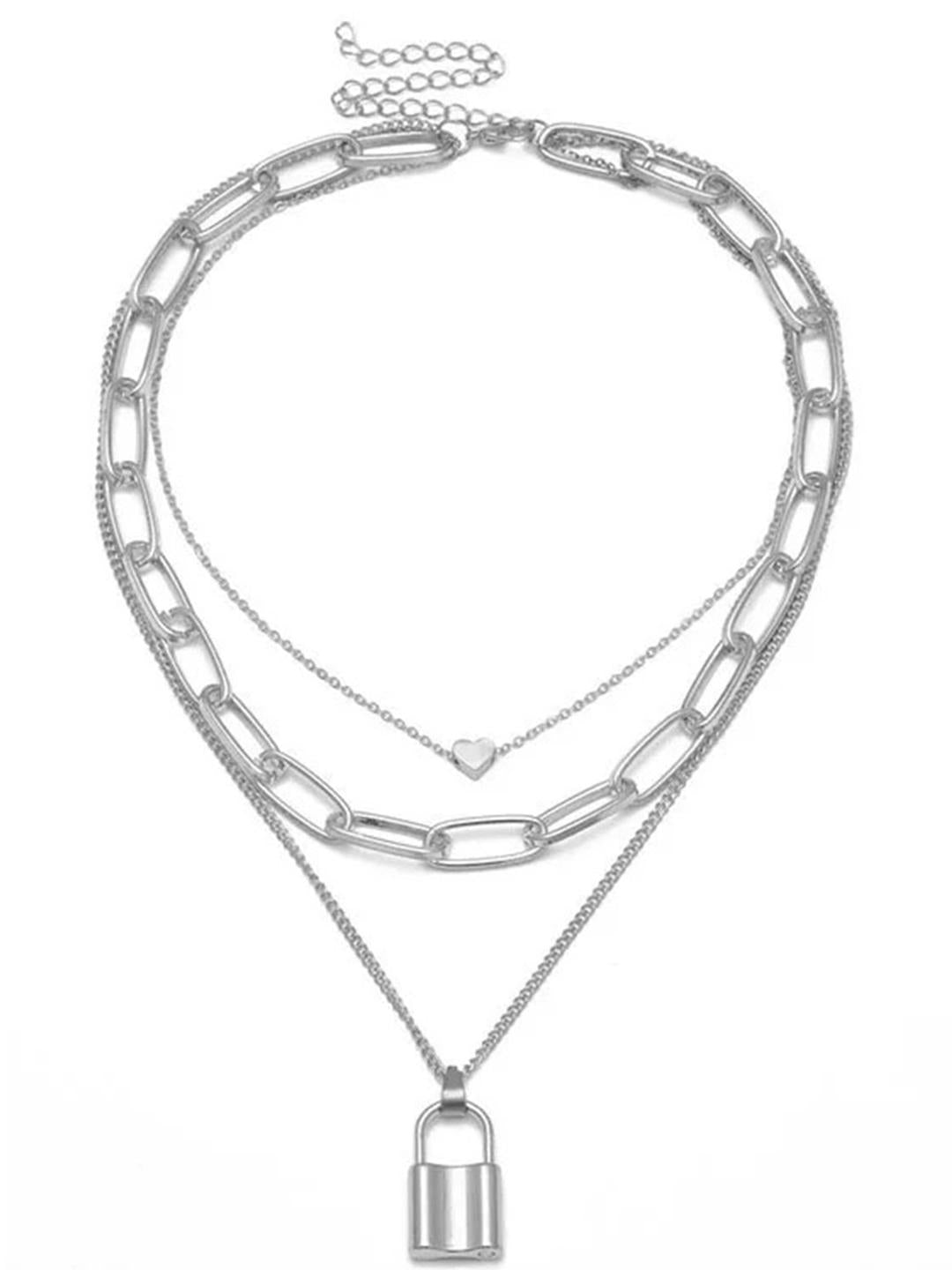 Silver Plated Stylish Necklace - Bara Zum