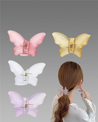 Korean Trendy fashion Butterfly Non-Slip Clip (Pack of 4) - Bara Zum