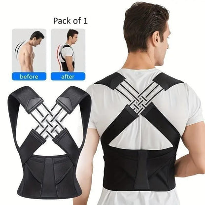 Adjustable Back Posture Corrector/ Slouching Relieve Pain Belt Women Men - Bara Zum