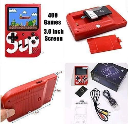 400 in 1 Sup Video Games Portable, Led Screen and USB Rechargeable, Handheld Console, Classic Retro Game Box Toy for Kids Boys & Girls (Multi Color ,1 pcs) - Bara Zum