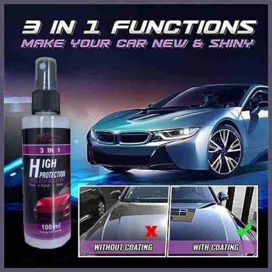 3 in 1 High Protection Quick Car Ceramic Coating Spray - Car Wax Polish Spray - Bara Zum