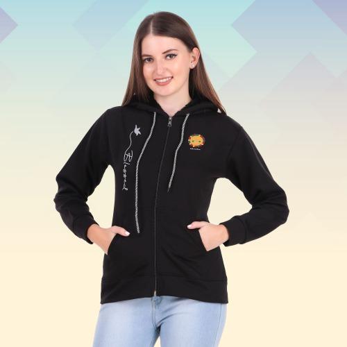 Black Female Sweatshirt Hoodies - Bara Zum