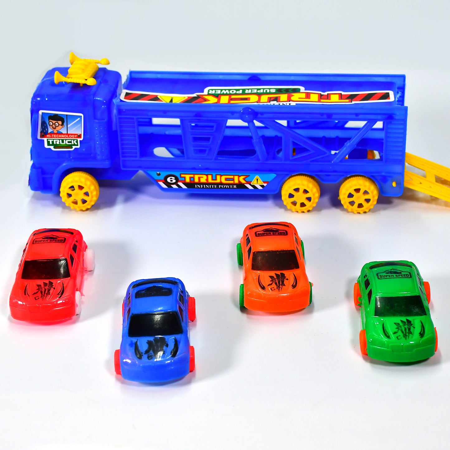 4442 Toy Set Truck With 4 Mini Cars Toy Vehicles For Children