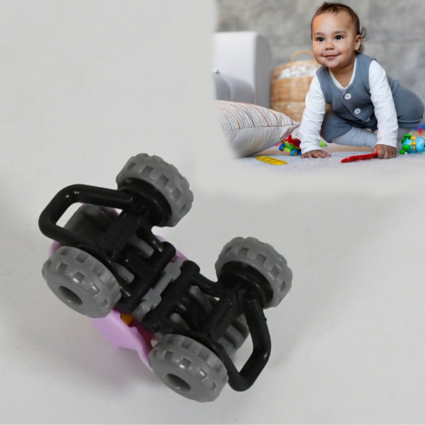 Mini Monster Trucks Friction Powered Cars For Kids Big Plastic Tires Baby Boys Super Cars Blaze Truck For Kids Gifts Toys