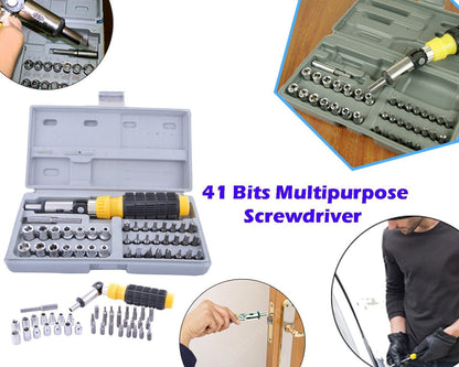 0423 Socket And Screwdriver Tool Kit Accessories (41 Pcs)