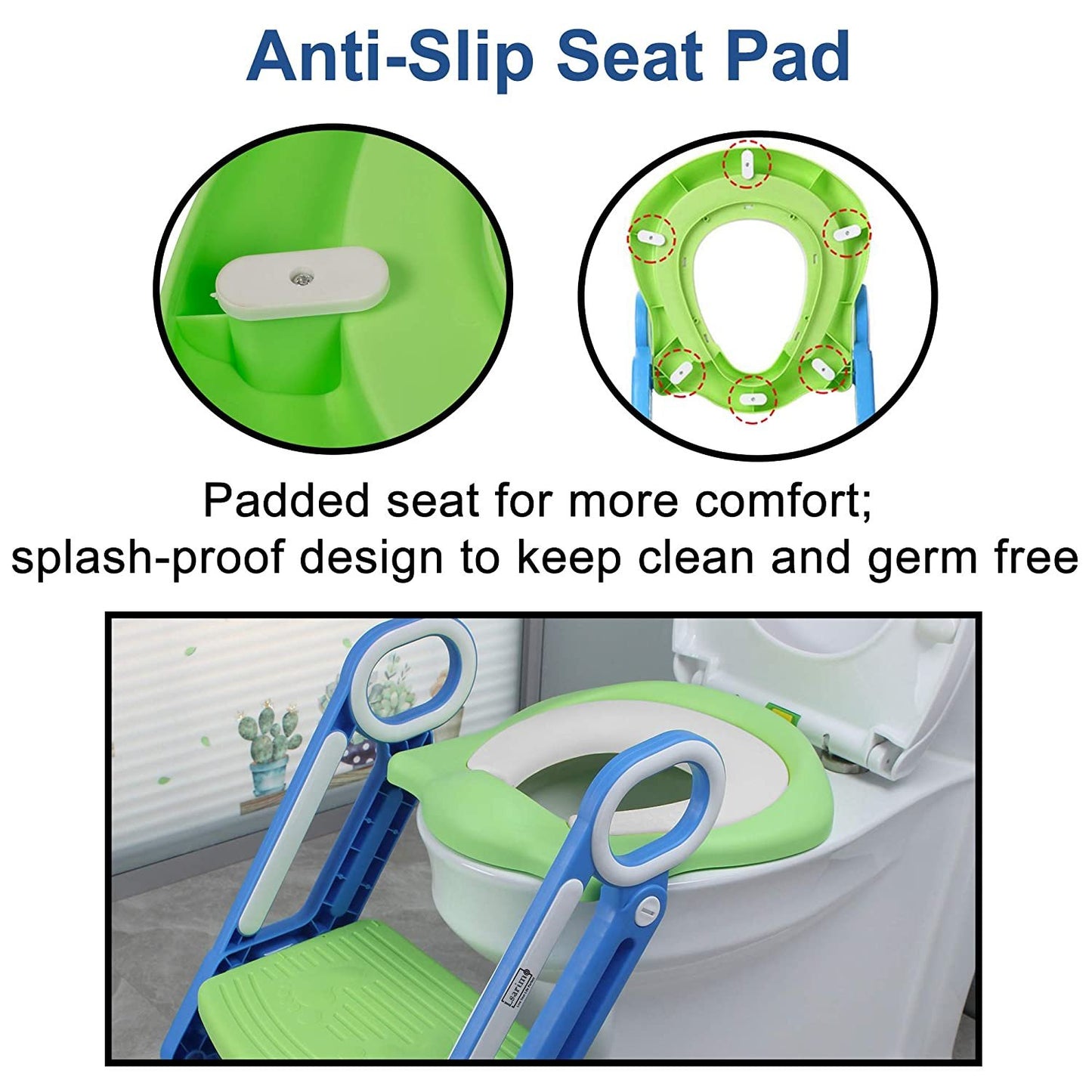 1483 2 In 1 Training Foldable Ladder Potty Toilet Seat For Kids