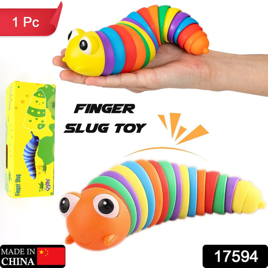 17594 3d Rainbow Color Plastic Slug Fidget Toys Stress Relieving Toy Sensory Slug Toy For Boys And Girls Finger Slug Toy For Autistic Caterpillar Fidget Toys Stress Relief Gifts For Toddlers Kids Adults  (1 Pc)