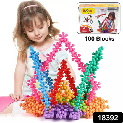 Star Shaped Star Block Interlocking Blocks Colorful Star Building Blocks (100 Pcs Set)