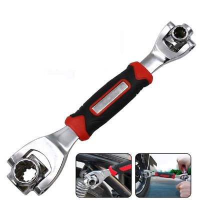 9044l 48 In 1 Wrench Swivel Head Multi Tool Spanner Tools Socket Works With Spline Bolts Multi Function Universal Furniture Car Repair