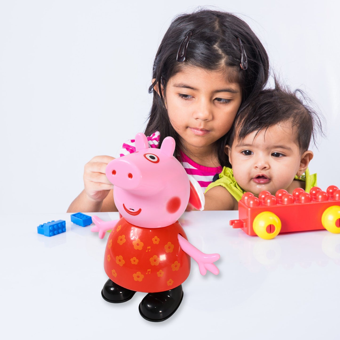 17926 Pig Children Play Toy Pretend Play Toy Fun Gift For Kids Movable Hands Legs Pig Pretend Play Toy Set For Kids Children With Soft Rubber Material (1 Pc  Battery Not Included)