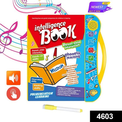 4603 Musical Learning Study Book With Numbers Letters