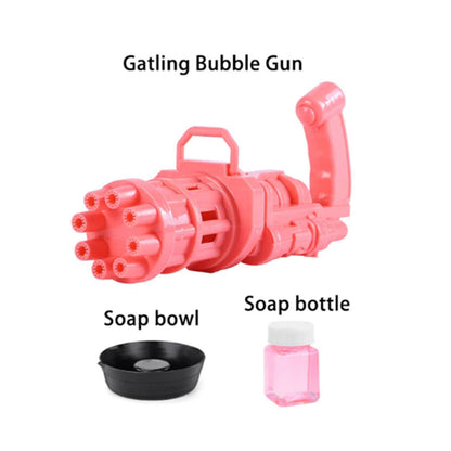 8028  8-hole Battery Operated Bubbles Gun Toys For Boys And Girls