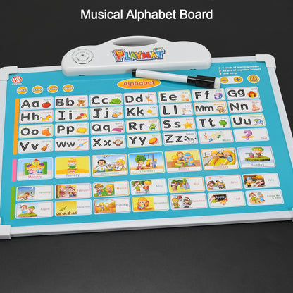 4602 Learning Board 2in1 - Educational Pad For Kids Musical Board For Alphabet Abc Learning Toy Play Mat  Drawing With One Doodle Pen