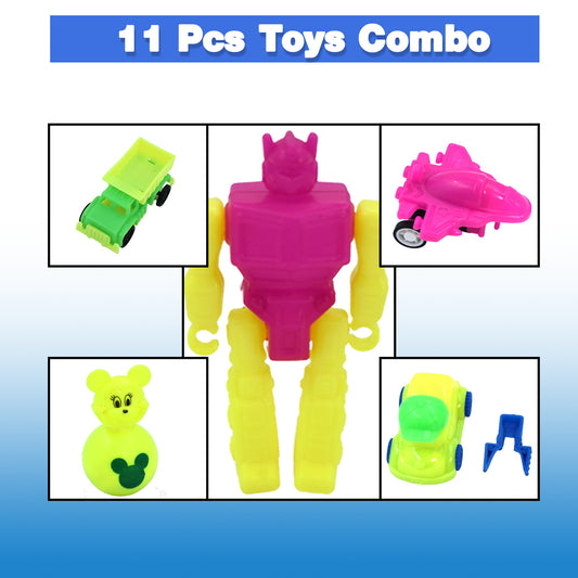 4401 Toys For Kids Friction Powered Toy For Baby Push  Go Toys Combo Set For Boys  Girls ( Pack Of 11)