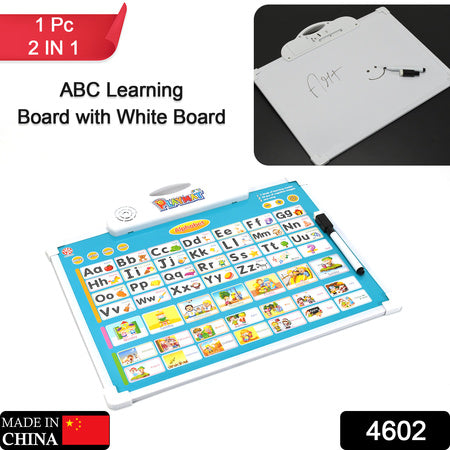 4602 Learning Board 2in1 - Educational Pad For Kids Musical Board For Alphabet Abc Learning Toy Play Mat  Drawing With One Doodle Pen