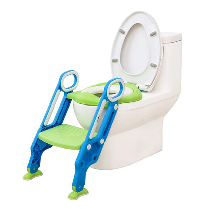 1483 2 In 1 Training Foldable Ladder Potty Toilet Seat For Kids