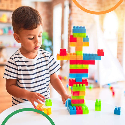 8094 Blocks Set For Kids Play Fun And Learning Blocks For Kids Games For Children Block Game Puzzles Set Boys Children (Multicolor 60 Bricks Blocks)