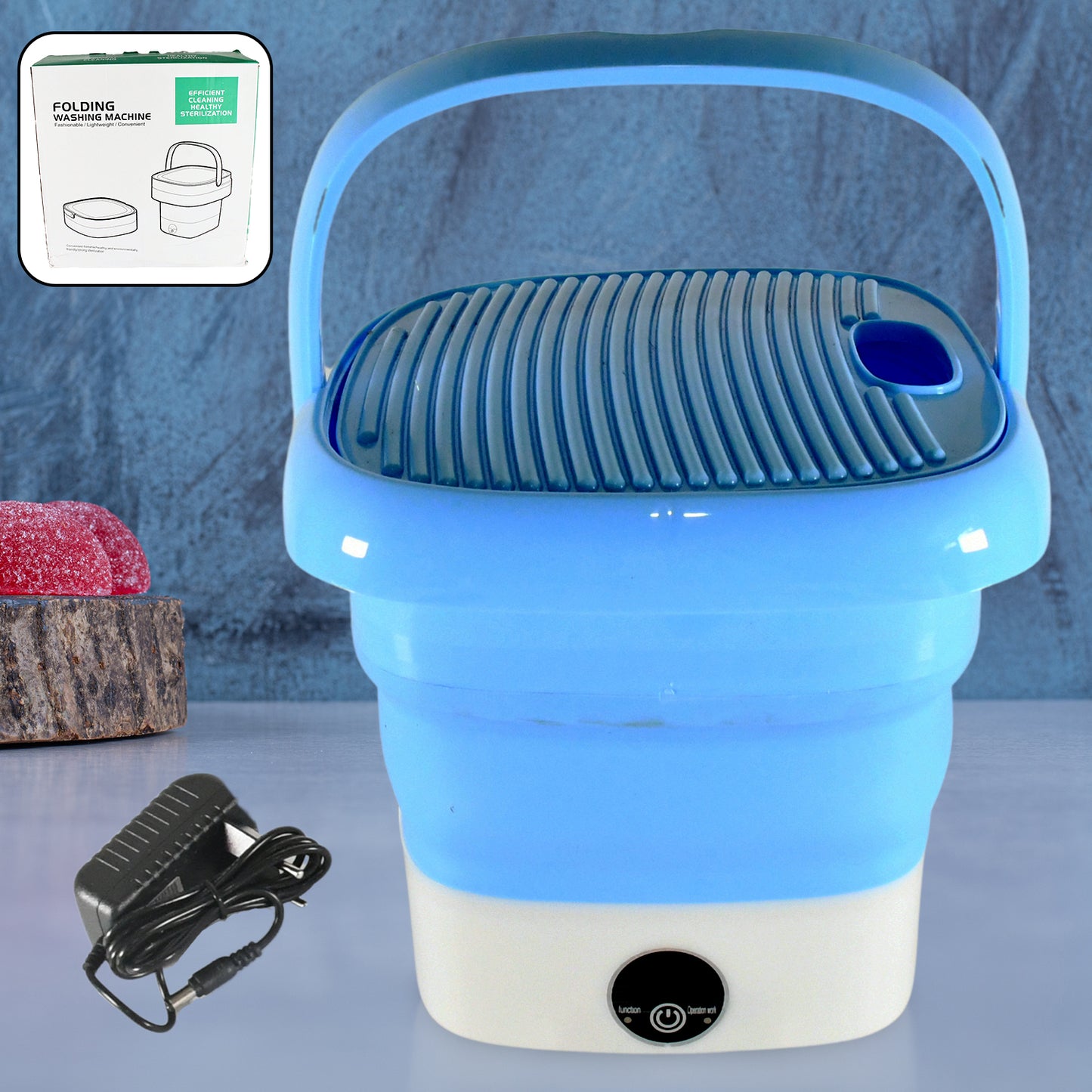 12679 Portable Washing Machine Mini Folding Washer And Dryer Combo For Underwear Socks Baby Clothes Travel Camping Rv Dorm Apartment