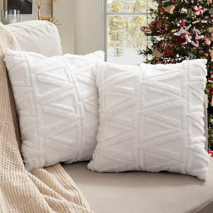 Pillow Covers Couch Pillows Cover Soft Decorative Cover (Mix Color  Design  2 Pc)