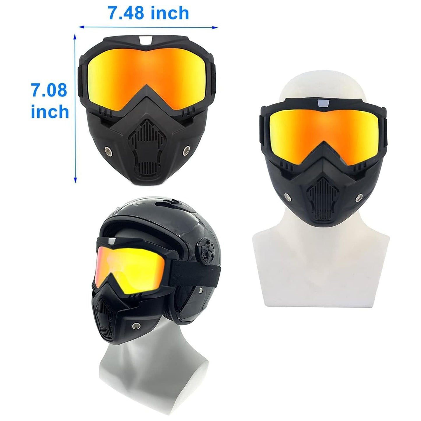 Motorcycle Goggles Off-road Helmet Goggles Windproof Glasses Goggles Mask (1 Pc)